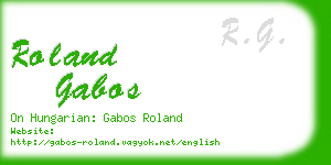 roland gabos business card